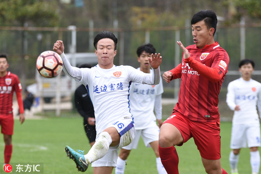 延边富德客场不敌上海申鑫，止步三连败